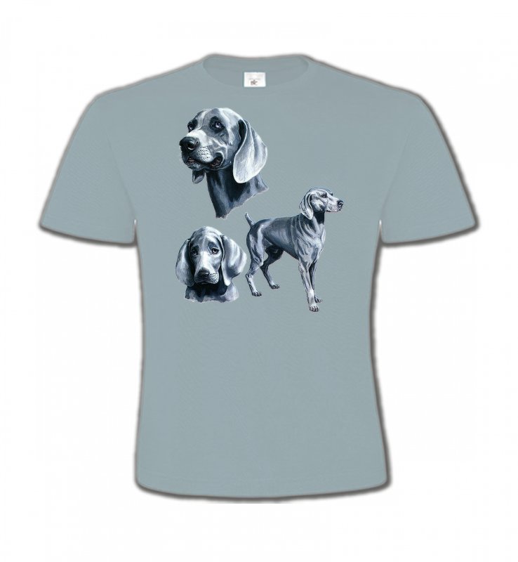 T-Shirts Col Rond Enfants Braque de Weimar Braque de Weimar gris