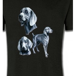 T-Shirts Races de chiens Braque de Weimar gris