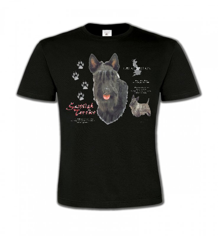 T-Shirts Col Rond Enfants Terrier Ecossais Terrier écossais (A)