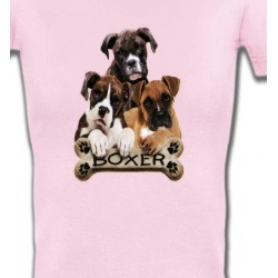 T-Shirts Races de chiens Trois Boxers (D)