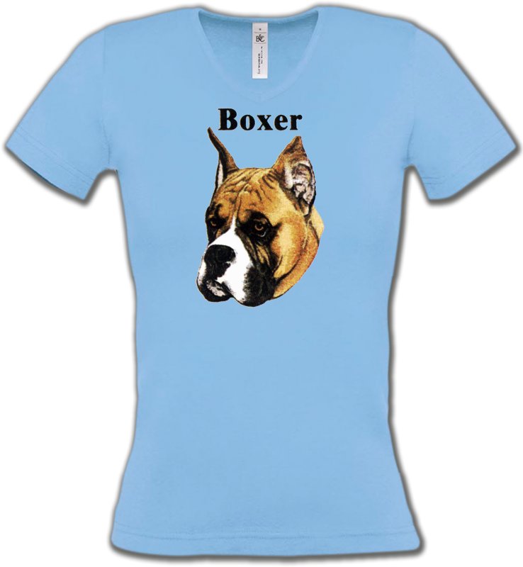 T-Shirts Col V Femmes Boxer Boxer (E)