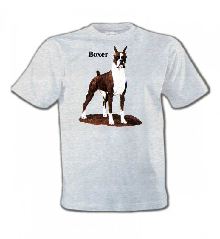 T-Shirts Col Rond Enfants Boxer Boxer brun et blanc (M)