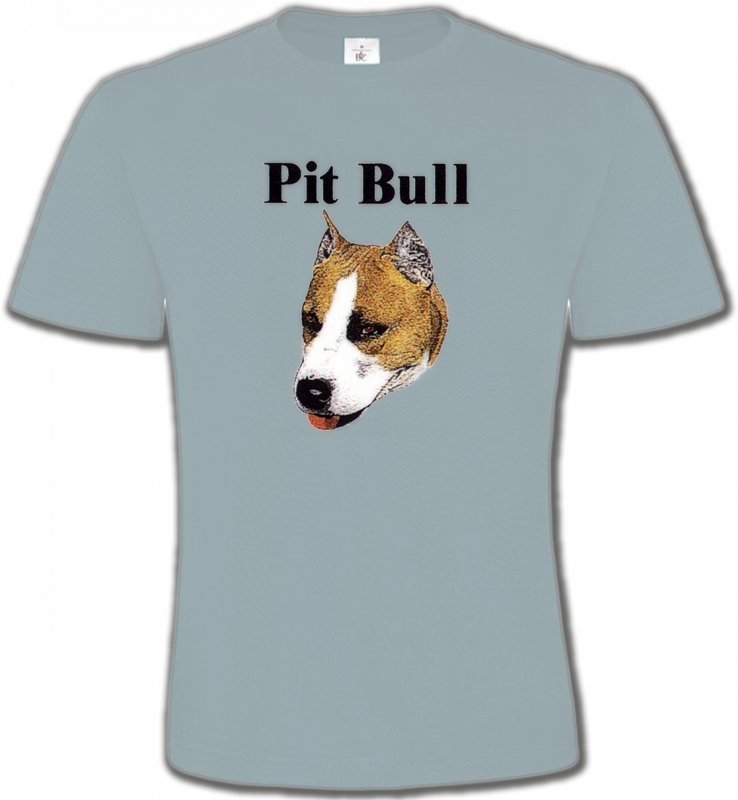 T-Shirts Col Rond Unisexe Bull Terrier Pit Bull (G)