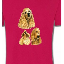 T-Shirts Races de chiens Cocker Beiges (P)