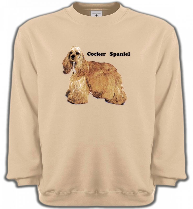 Sweatshirts Unisexe Cocker Cocker Spaniel beige (D)