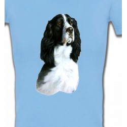 T-Shirts Races de chiens Cocker noir et blanc (B)