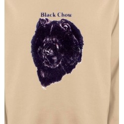 Sweatshirts Races de chiens Chow Chow Noir (C)