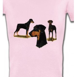 T-Shirts T-Shirts Col V Femmes Doberman (A)