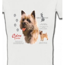 T-Shirts T-Shirts Col V Femmes Cairn Terrier (F)