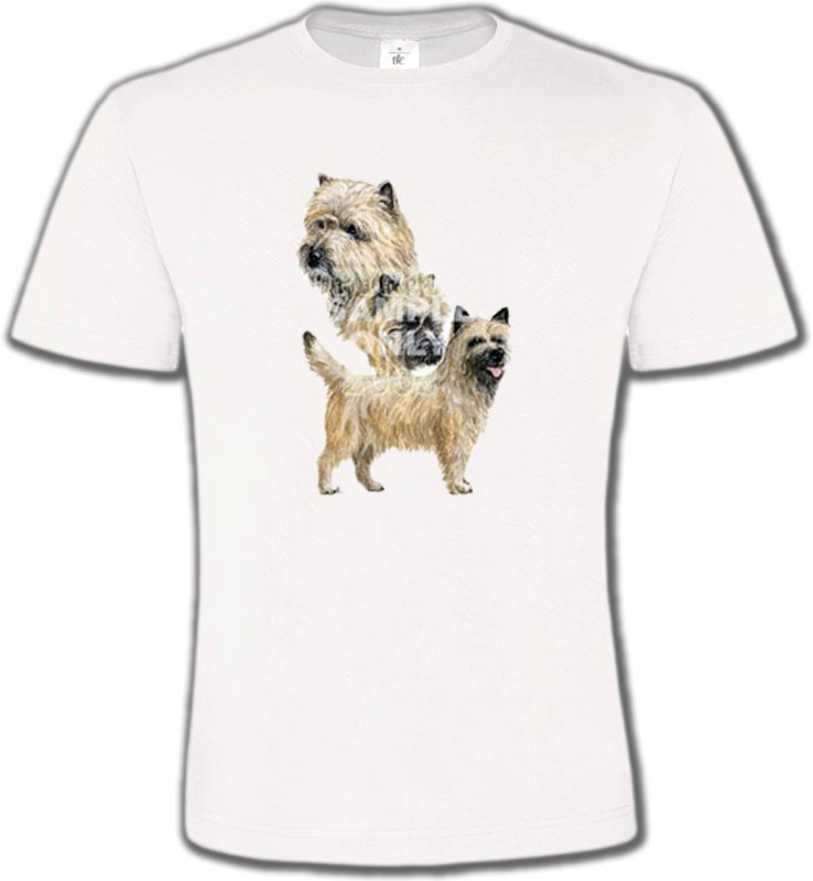 T-Shirts Col Rond Unisexe Cairn Terrier Cairn Terrier (A)