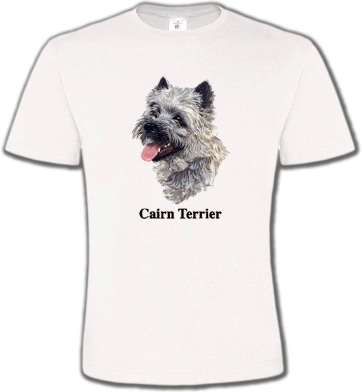 T-Shirts Col Rond Unisexe Cairn Terrier Cairn Terrier (D)