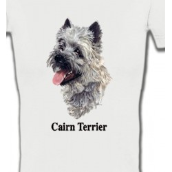 T-Shirts T-Shirts Col V Femmes Cairn Terrier (D)