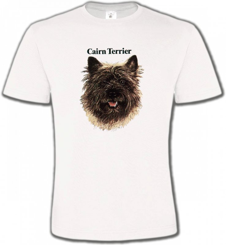 T-Shirts Col Rond Unisexe Cairn Terrier Cairn Terrier (C)