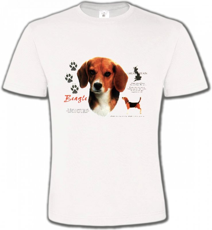 T-Shirts Col Rond Unisexe Beagle Beagle (A)