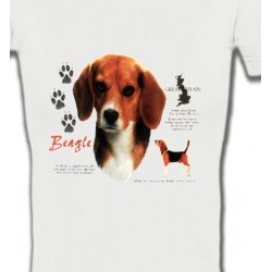 T-Shirts T-Shirts Col V Femmes Beagle (A)