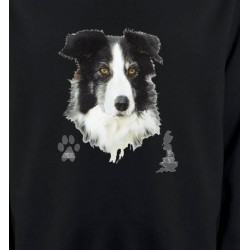 Sweatshirts Races de chiens Border Collie noir et blanc (A)