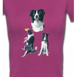 T-Shirts Races de chiens Border Collie noir et blanc (B)
