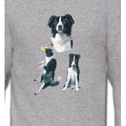 Sweatshirts Races de chiens Border Collie noir et blanc (B)