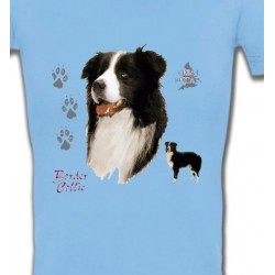 T-Shirts Races de chiens Border Collie noir et blanc (C)