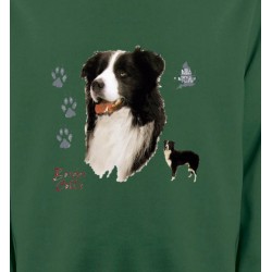Sweatshirts Races de chiens Border Collie noir et blanc (C)