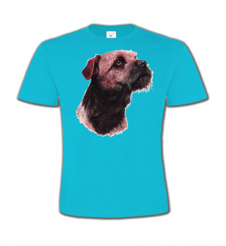 T-Shirts Col Rond Enfants Border Collie Border Collie Terrier brun (L)