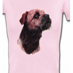 T-Shirts Races de chiens Border Collie Terrier brun (L)