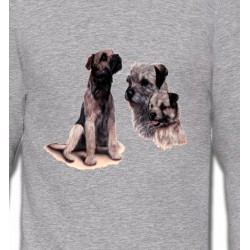 Sweatshirts Races de chiens Border Collie Terrier gris (M)