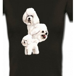 T-Shirts Races de chiens Bichon Frisé blanc (J)