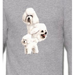 Sweatshirts Races de chiens Bichon Frisé blanc (J)