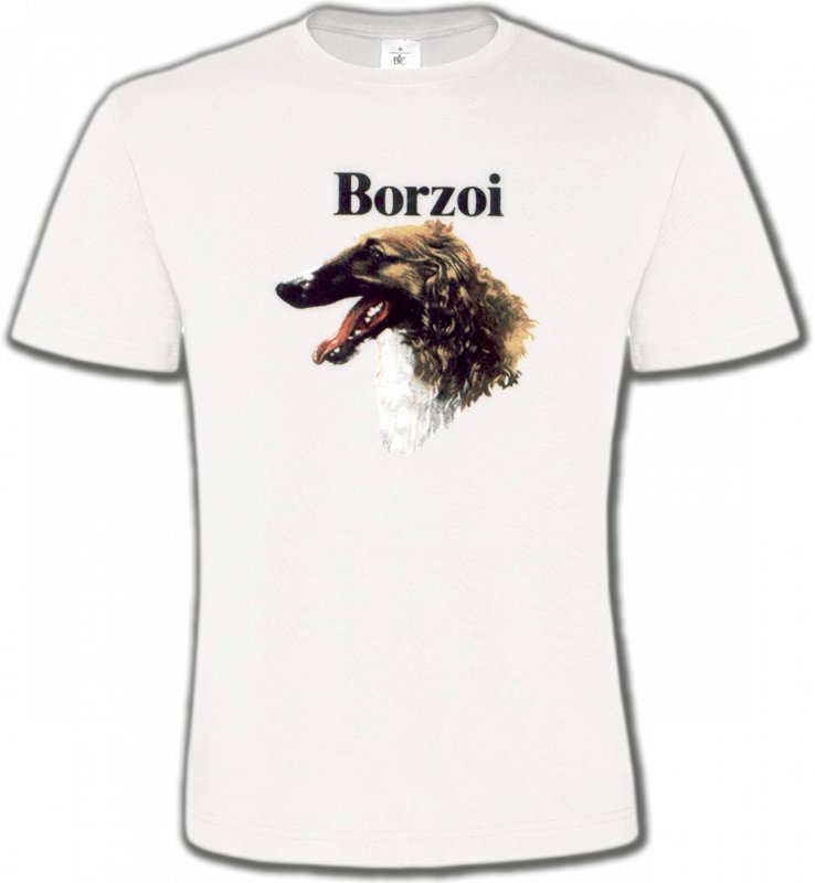 T-Shirts Col Rond Unisexe Borzoi Borzoi (D)