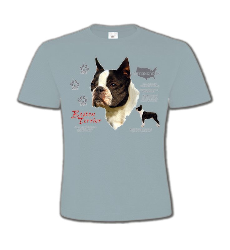 T-Shirts Col Rond Enfants Boston Terrier Boston Terrier (A)