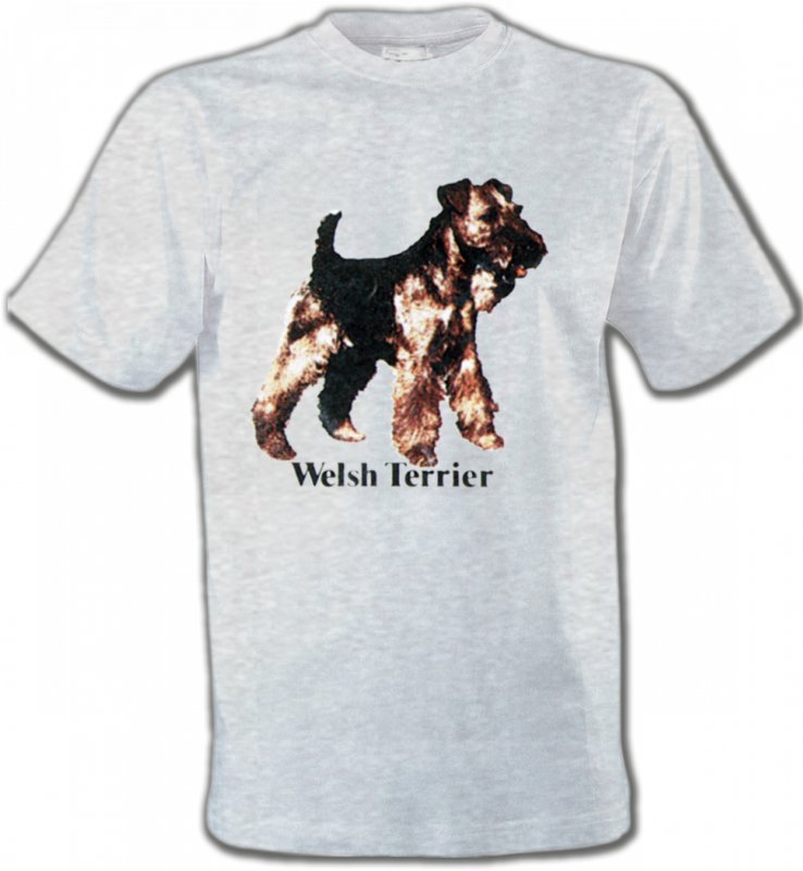 T-Shirts Col Rond Unisexe Welsh Terrier Welsh Terrier (F)