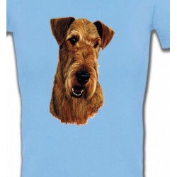 T-Shirts T-Shirts Col V Femmes Welsh Terrier (L)