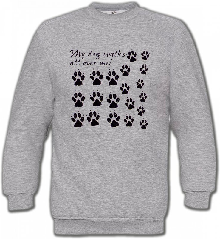 Sweatshirts Unisexe Humour/amour Pattes de chien humour