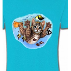 T-Shirts Races de chats Chaton plongée sous marine (D)