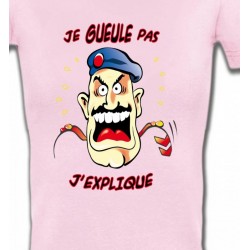 T-Shirts Humour/amour Marin "Je gueule pas j'explique" (E2)