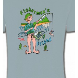 T-Shirts Humour/amour Pêcheur heureux poisson  (Y3)