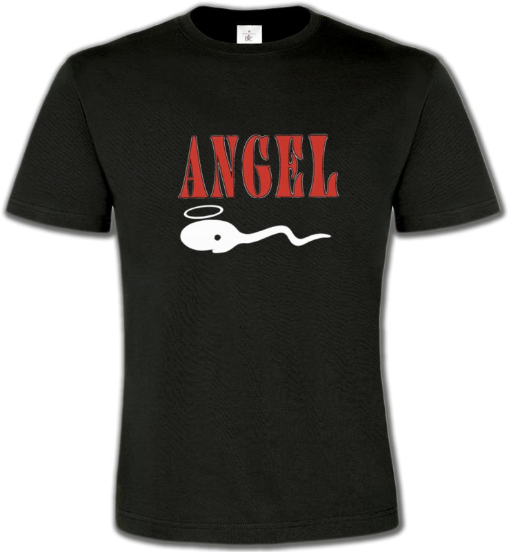 T-Shirts Col Rond Unisexe Humour/amour Humour Angel (Z3)