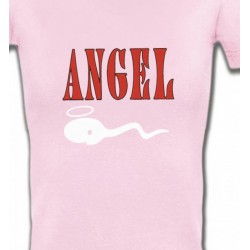 T-Shirts T-Shirts Col V Femmes Humour Angel (Z3)
