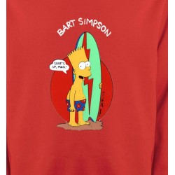 Sweatshirts Humour/amour Bart Simpson surf (M2)