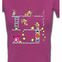 T-Shirts T-Shirts Col V Femmes La famille Pierre à Feu (B)