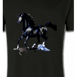 T-Shirts Cheval pur sang cheval noir (O)