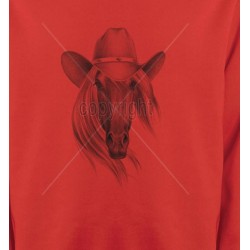 Sweatshirts Cheval Tête de cheval avec chapeau (S)