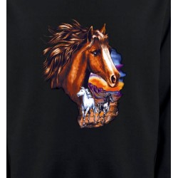 Sweatshirts Cheval Canik chevaux au crépuscule sauvages (P)