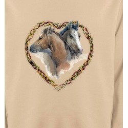 Sweatshirts Cheval Coeur têtes de chevaux (I)
