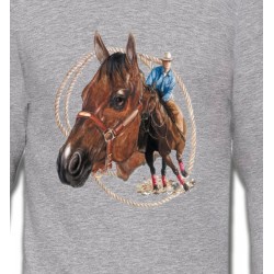 Sweatshirts Cheval Cowboy et son cheval (E2)