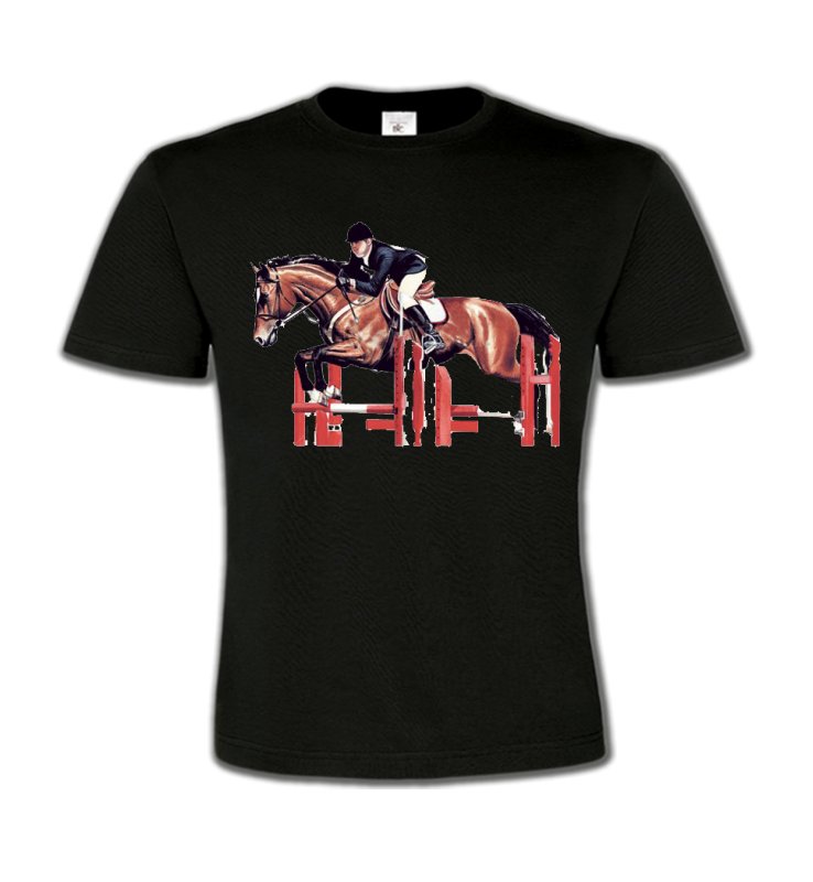 T-Shirts Col Rond Enfants Cheval Cheval d'equitation