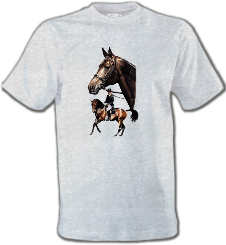 T-Shirts Col Rond Unisexe Cheval cheval dressage