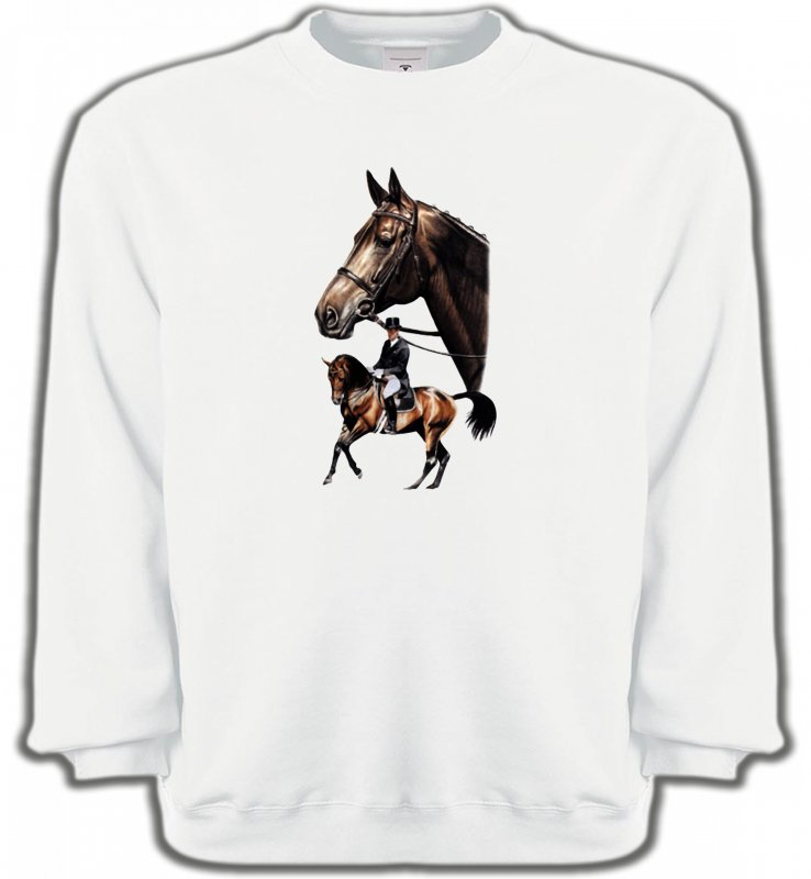 Sweatshirts Unisexe Cheval cheval dressage