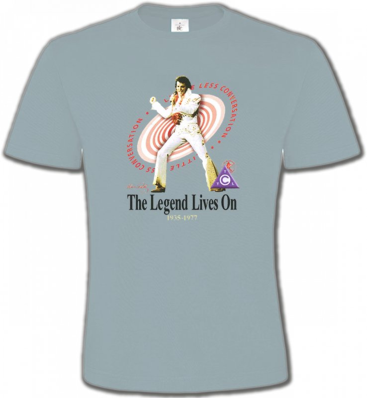T-Shirts Col Rond Unisexe Célébrités Elvis Presley (A)